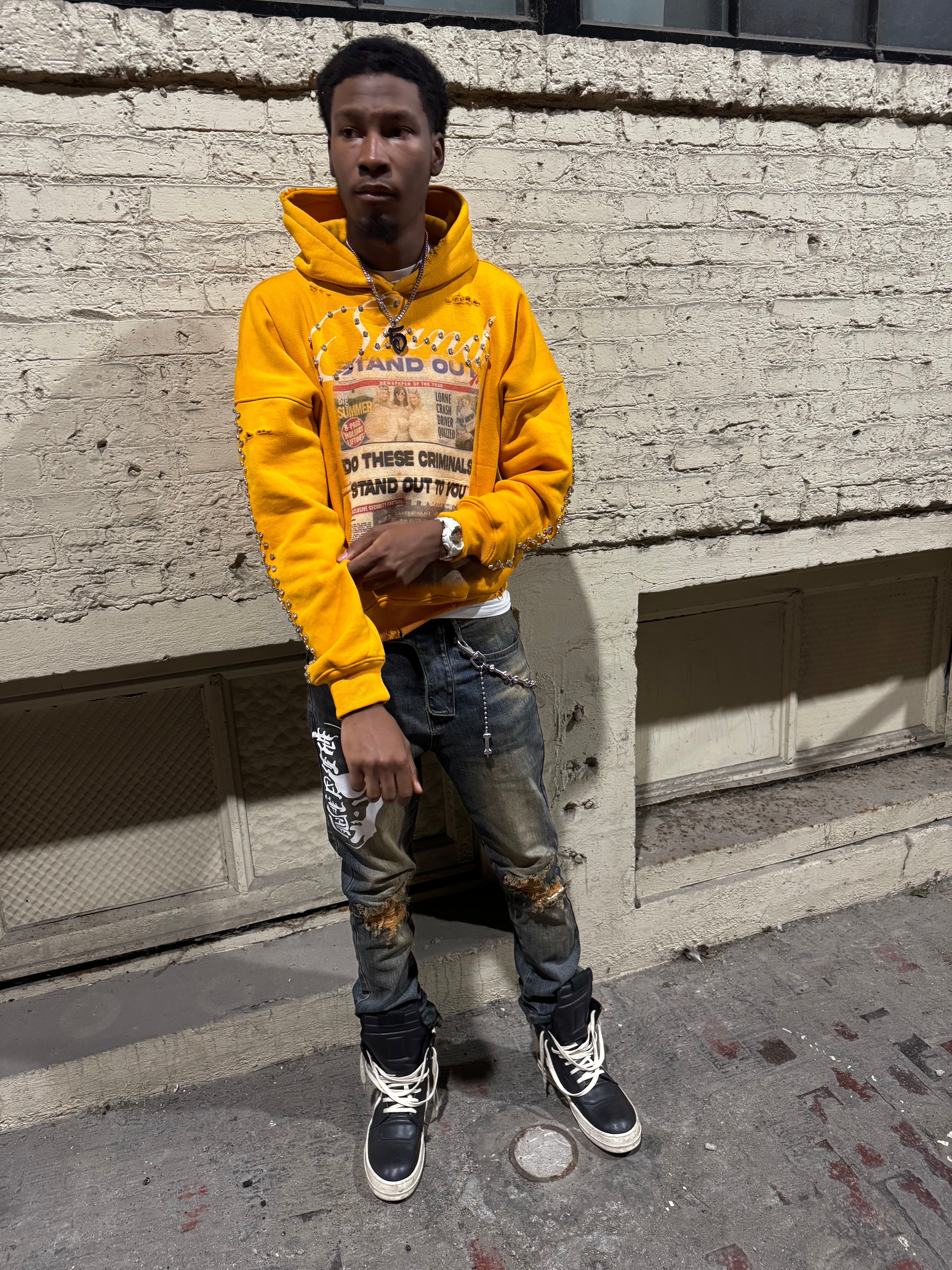 Orange heist hoodie
