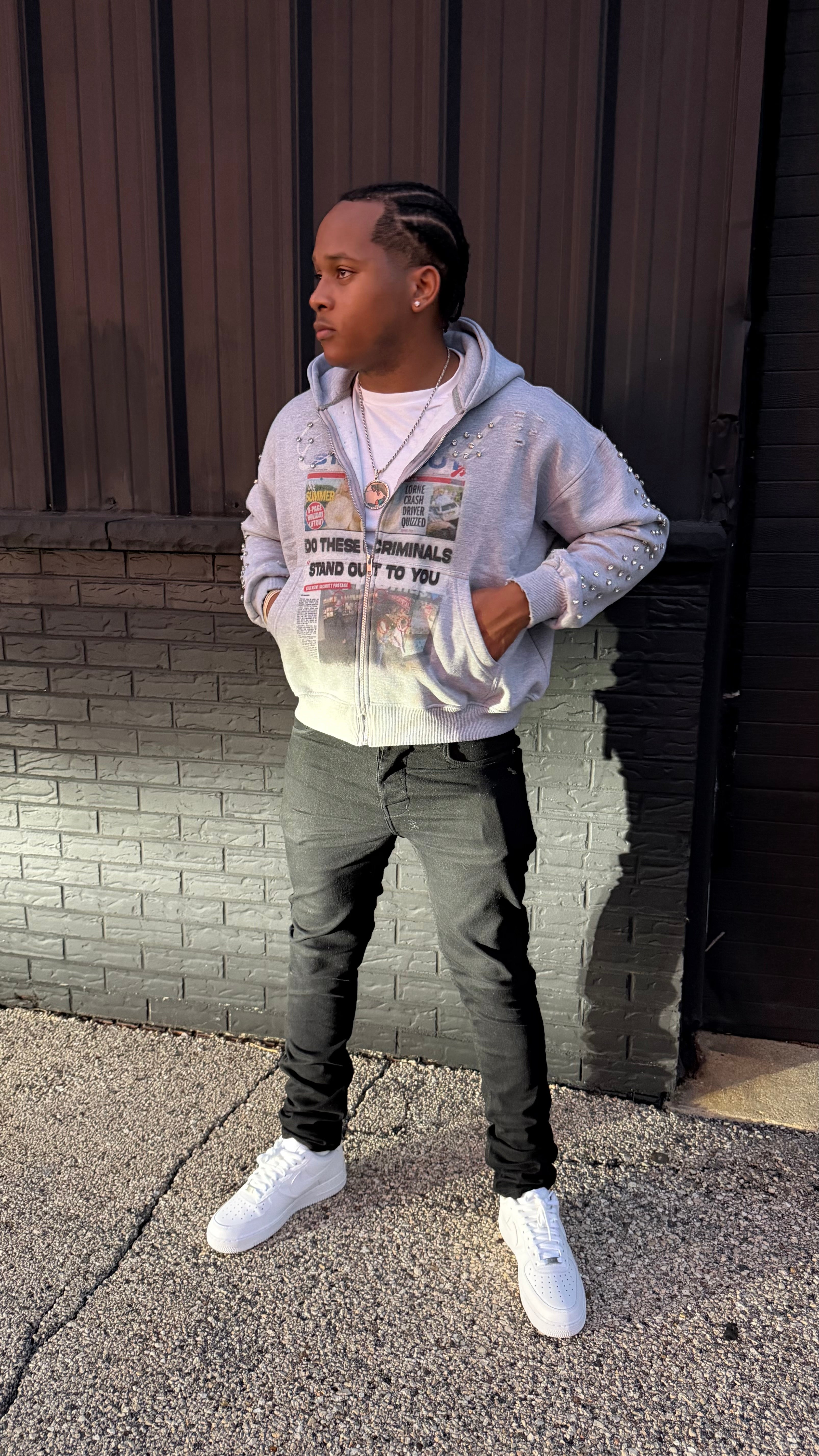Grey HEIST zipup