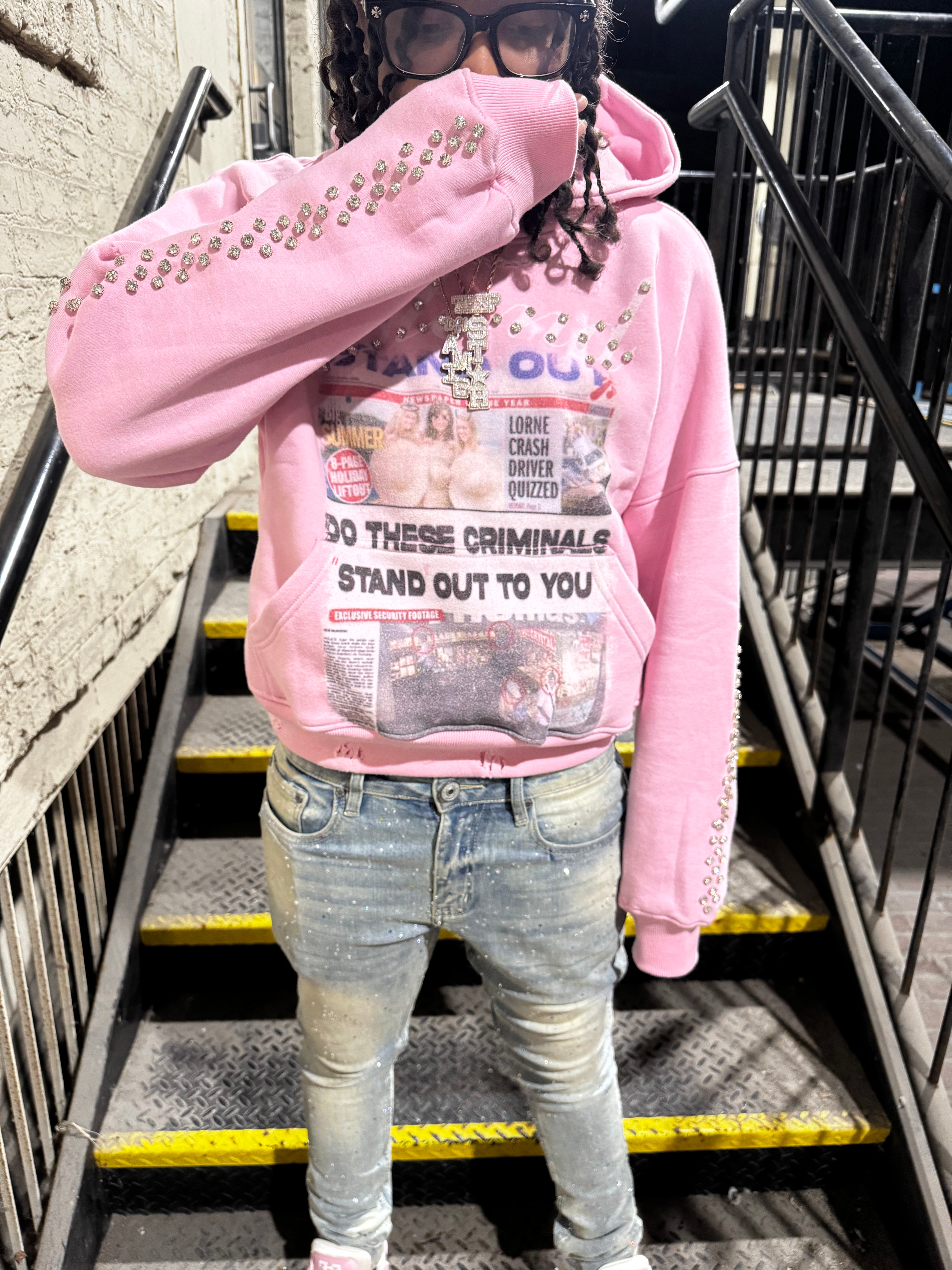 Pink heist hoodie