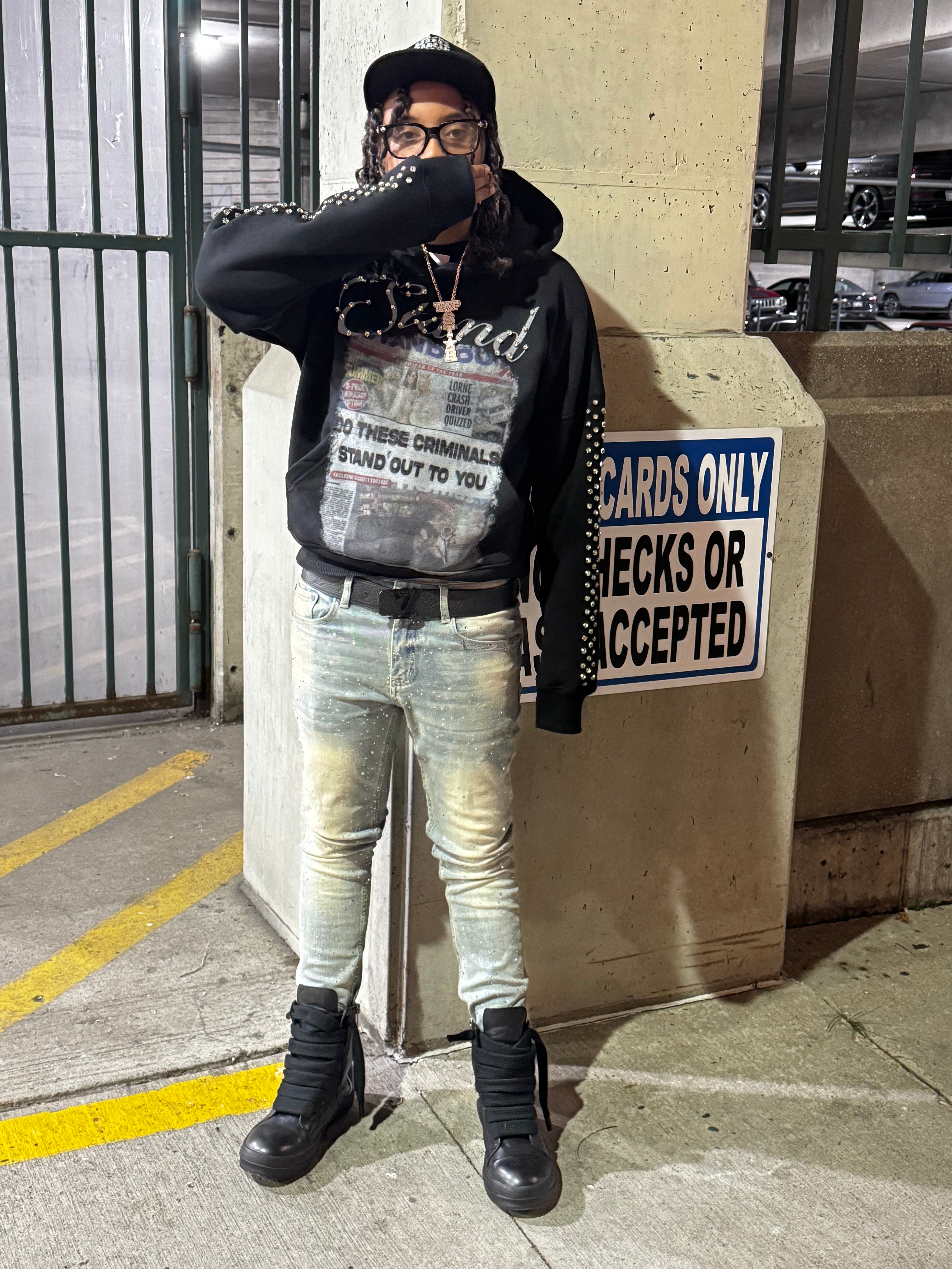 Black heist hoodie